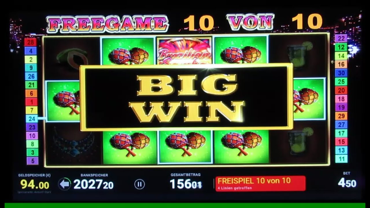 Brazilian Samba Spielautomat Zerstört! Auf 4.50€ Spieleinsatz Gezockt! Bally Wulff Tr5