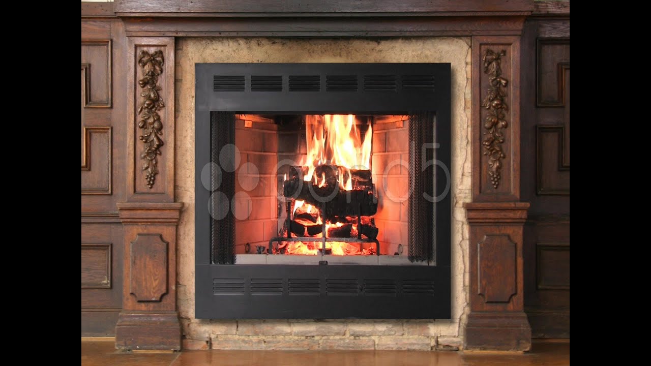 Old Style Fireplace. Stock Footage