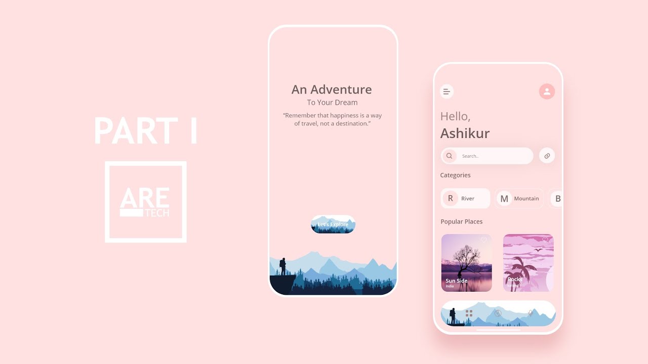 #2 How to create Beautiful and Animated Home Screen with free aia file | UX UI Design| Part 1