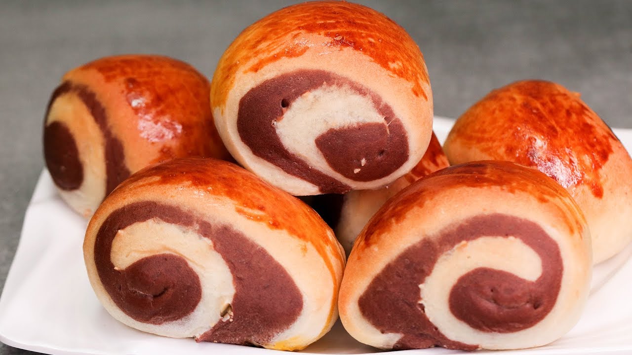 CHOCOLATE SPIRAL BUN l CHOCOLATE SWIRL BREAD l EGGLESS & WITHOUT OVEN