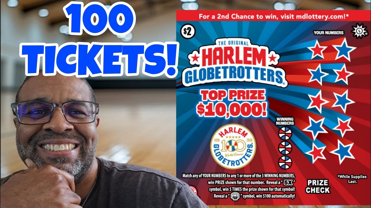 $2X100 Harlem Globetrotters Scratch Off Tickets | Md Lottery #scratchers #scratchofftickets 