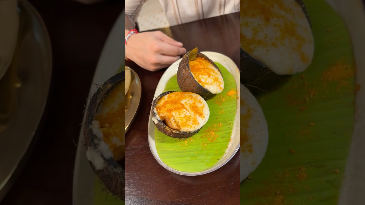 Day 70/100: Coconut Shell Idli and Pepper Chicken Dosa || South Indian Food 😍😍