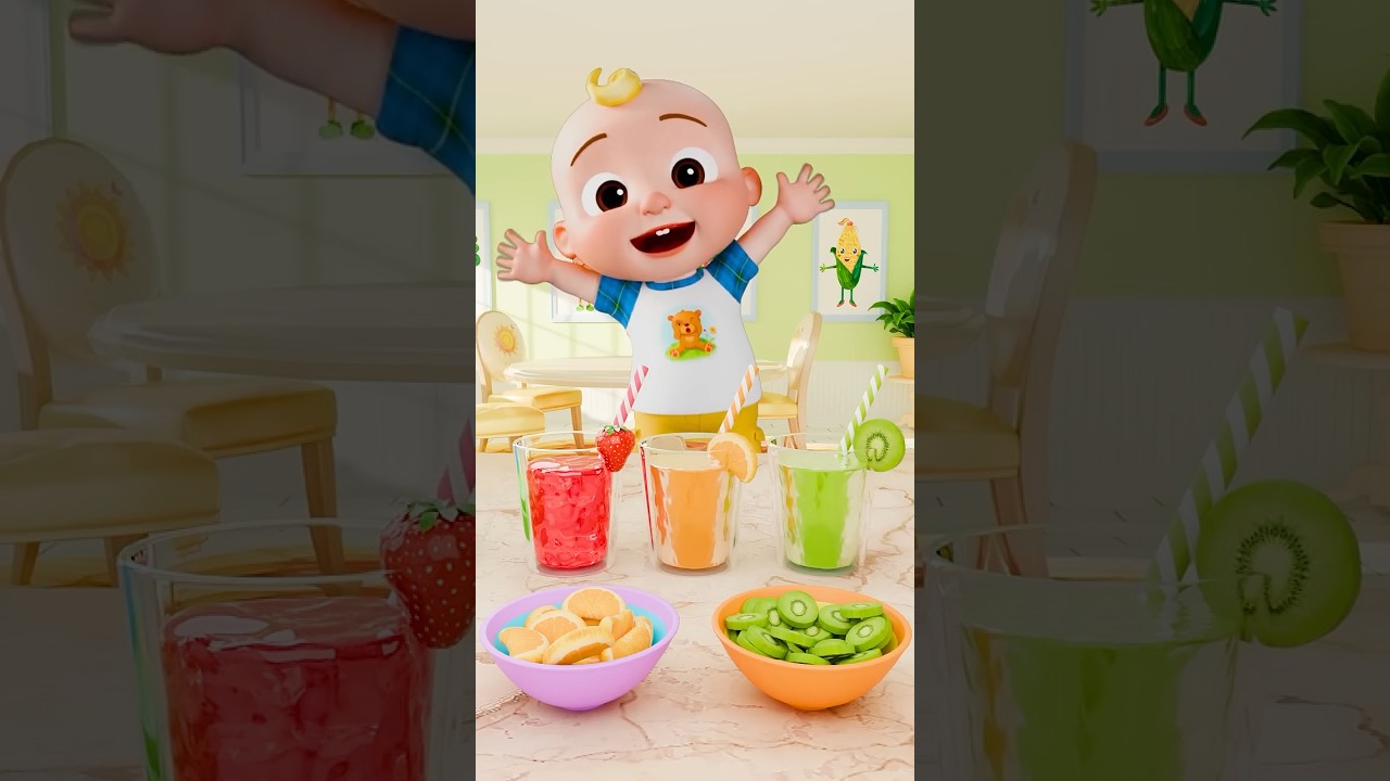 Let&rsquo;s Make Colorful Fruit Juice! 🍓🧃 #cocomelon  #shorts