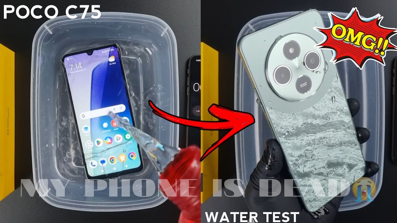 Poco C75 Water Test 💧💦| Poco C75 is Waterproof or Not?