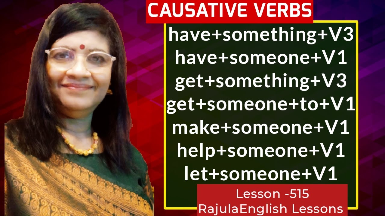 #CausativeVerbHaveGetMakeHelpGet English Grammar|Lesson-515 RajulaEnglishLessons