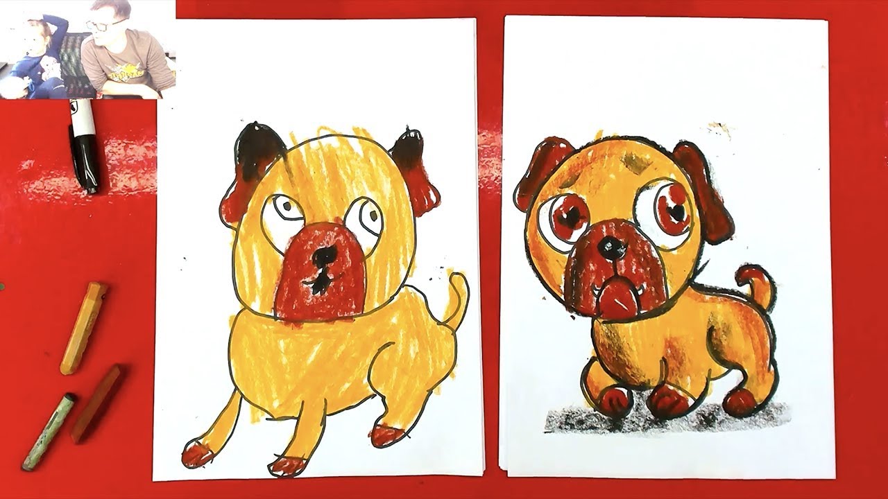 Как нарисовать СОБАКУ / Рисуем МОПСА