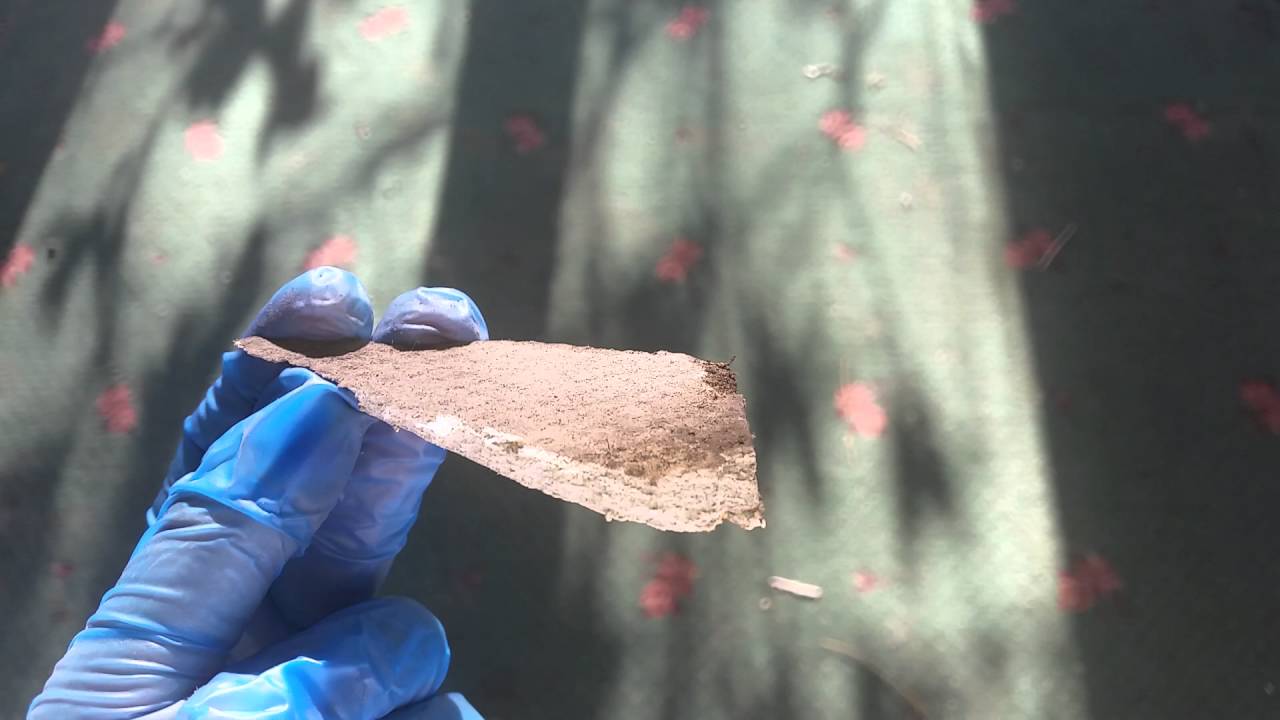 Close up of asbestos insulation board