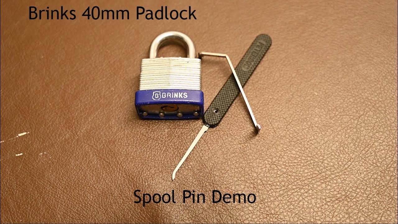 Brinks 40mm Padlock With Spool Pin Demo