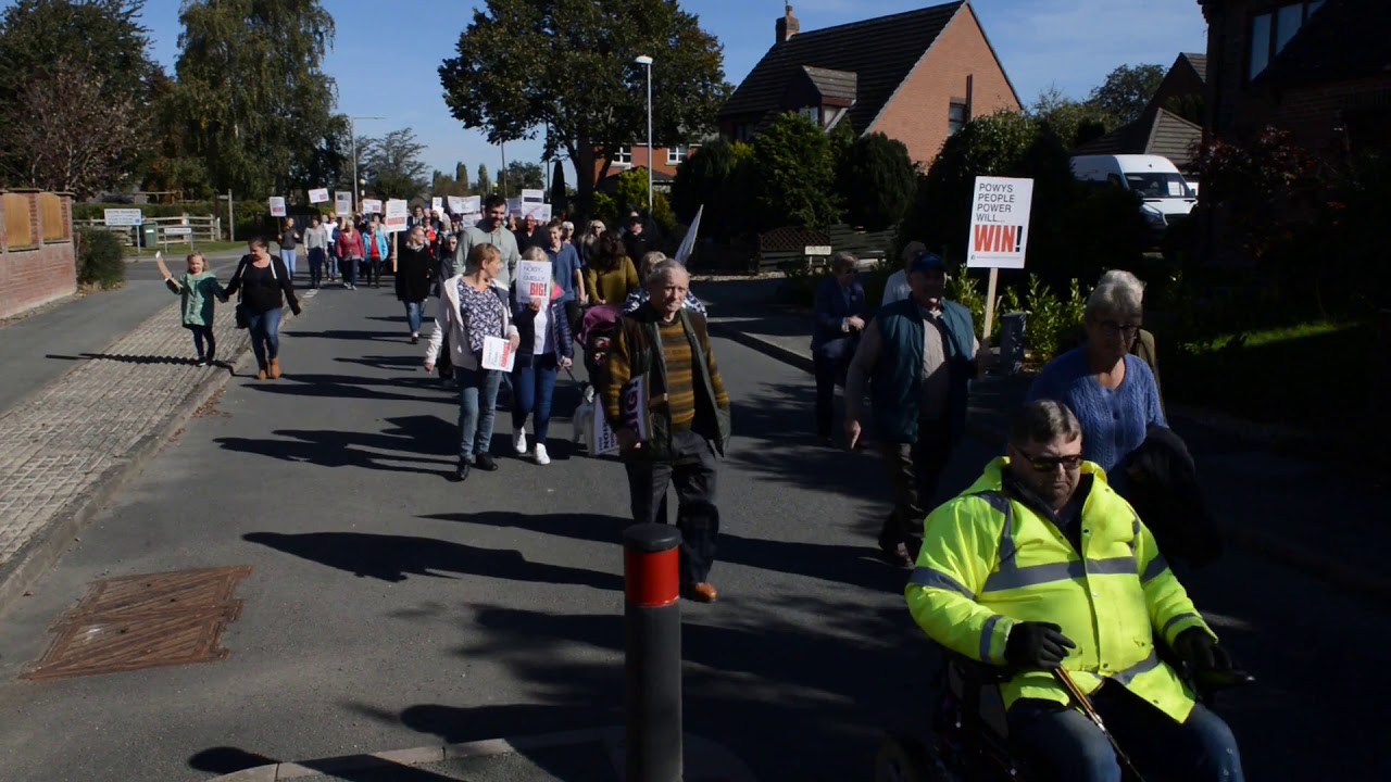 Abermule waste protest