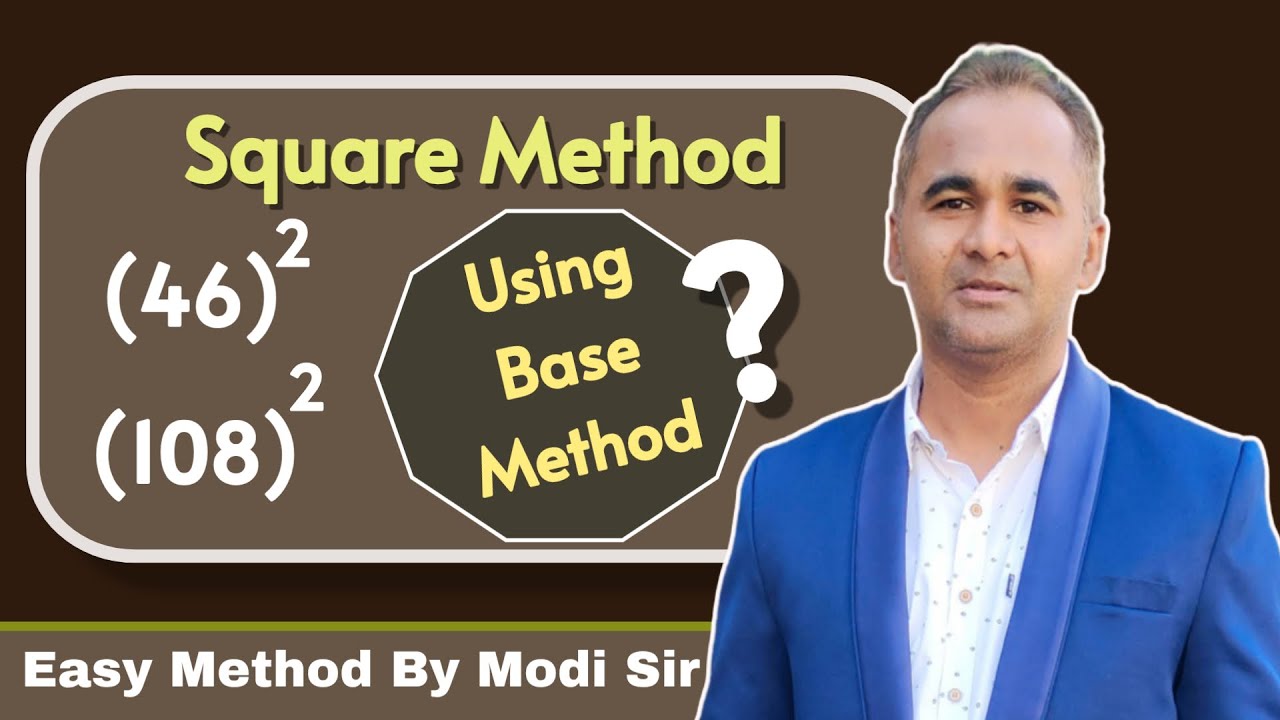 Easy Method of Square || 2 digit || 3 digit #square #Base method #easy method #trick #modisir