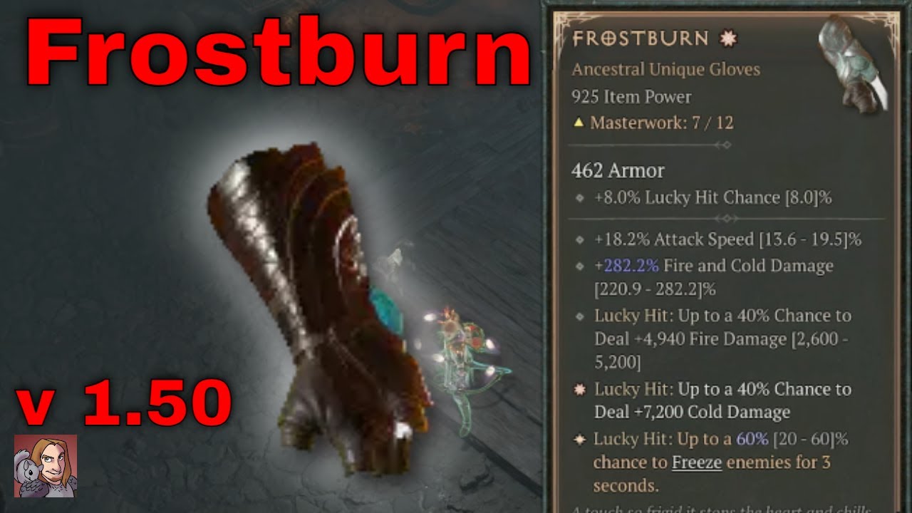 Diablo IV Unique Items - Frostburn (Gloves)[v1.5.0]