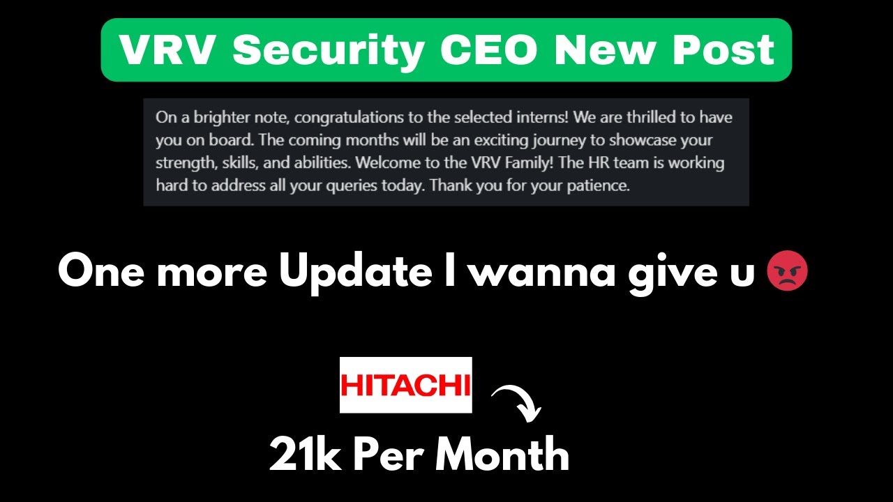 VRV Security 😮 | vrv security offer letter real or fake | vrv security real or fake | hire me plz