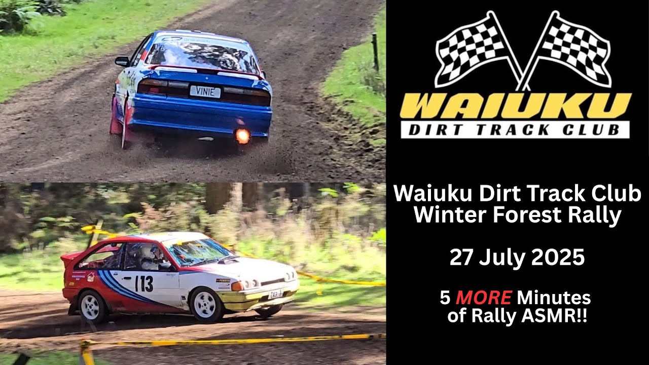 5 MORE Minutes Of Rally ASMR - Waiuku Dirt Track Club Forest Rally (27 July 2025)