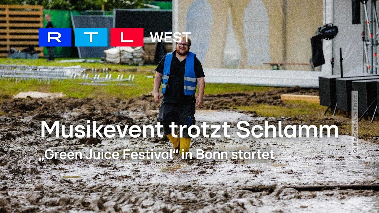 „Green Juice Festival“: Musikevent trotzt den Schlammmassen | RTL WEST, 03.08.2023