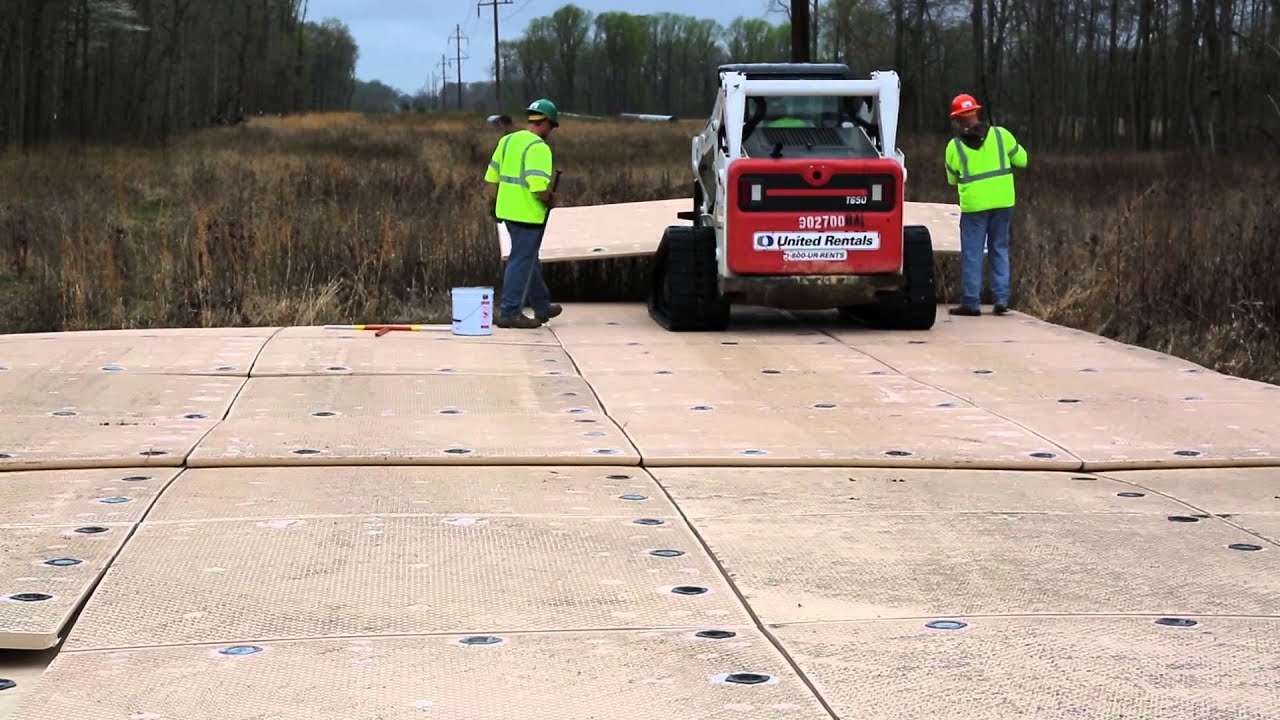composite mats, mega deck on Spartan Mat job site
