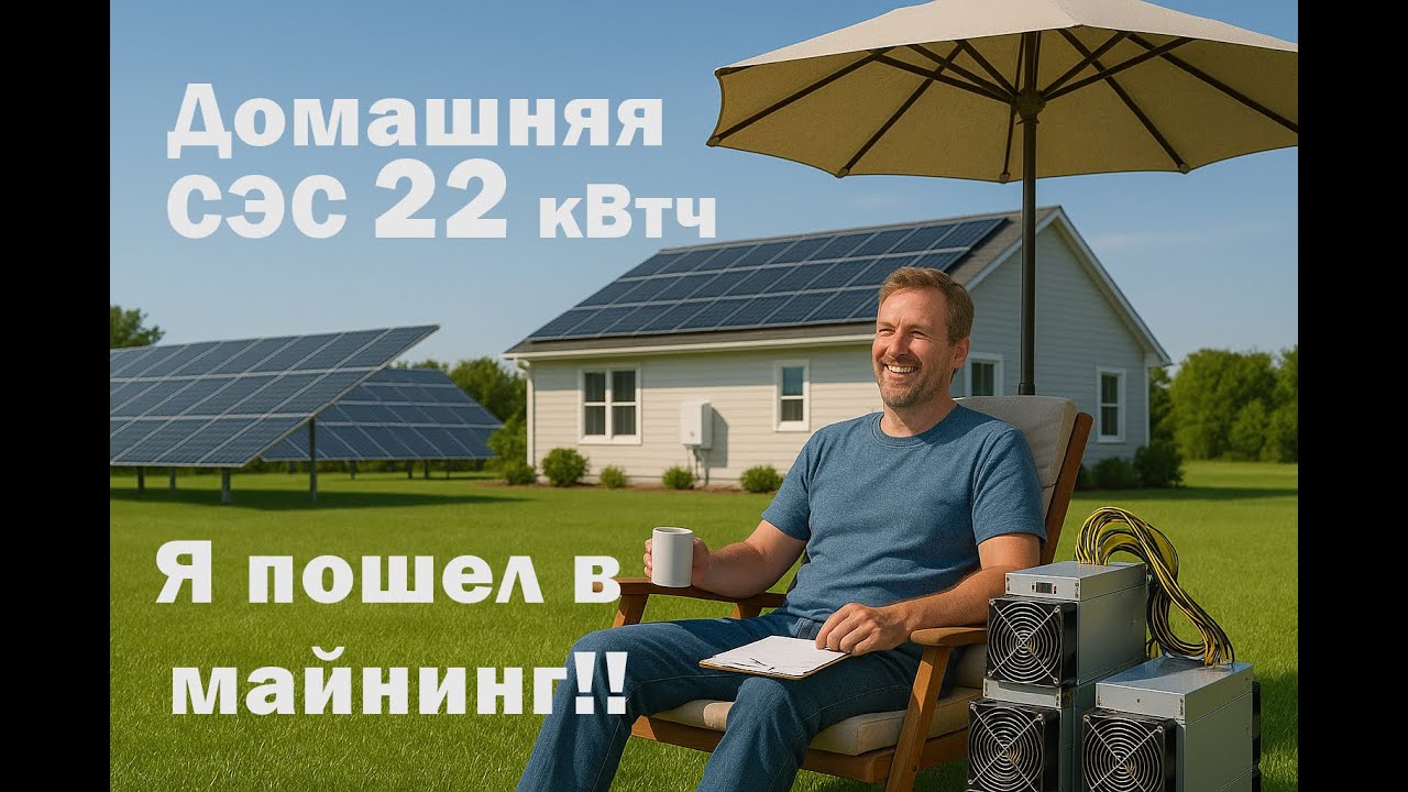 Увеличил мощность моей СЭС до 22 кВтч! Идем зарабатывать на майнинге!
