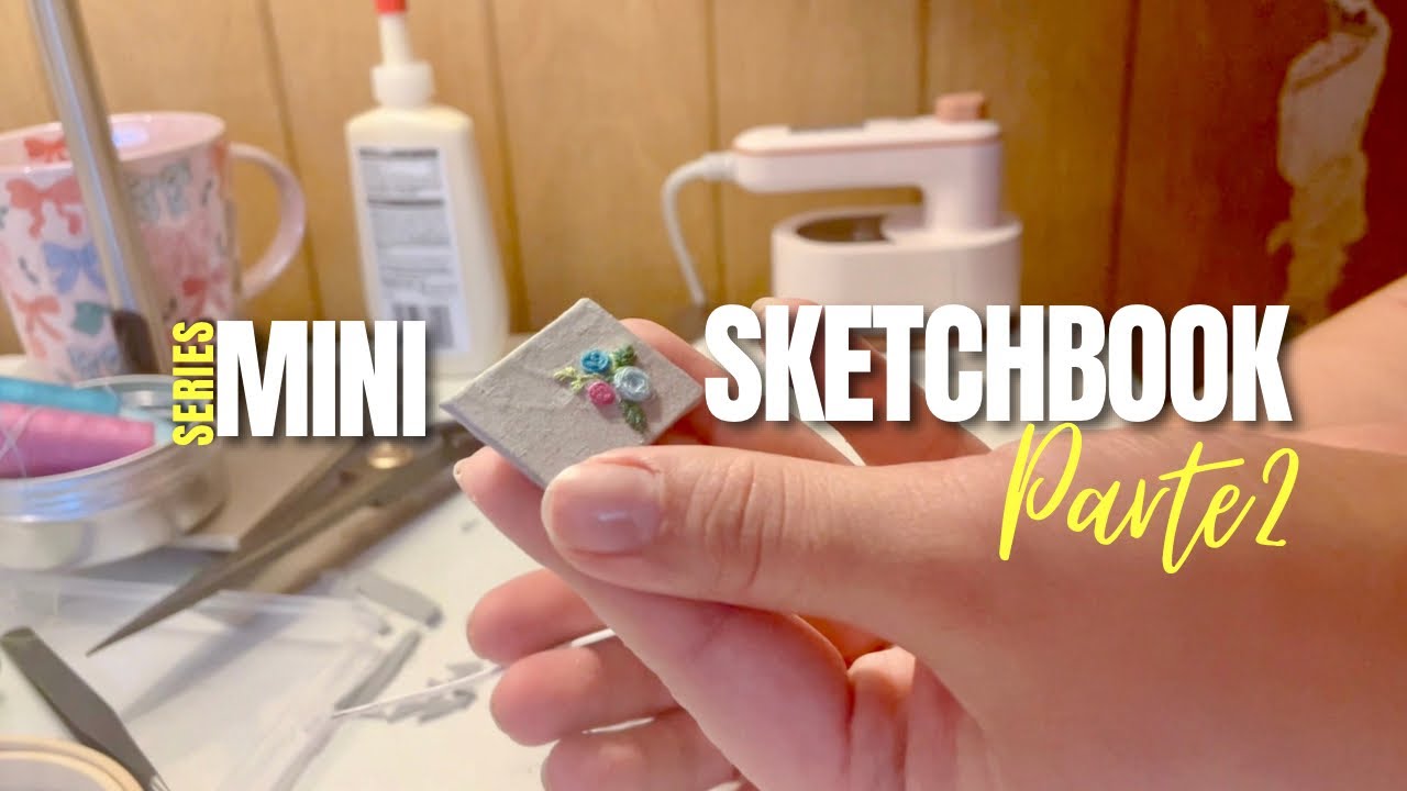 Mini Sketchbook ASMR ✦ Finishing the Embroidery + Cover Prep (Part 2) | No Talking