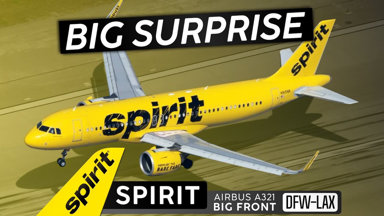 I Have Opinions! · SPIRIT AIRLINES A321 Big Front Seat  🇺🇸 Dallas to Los Angeles《 The US Series 》