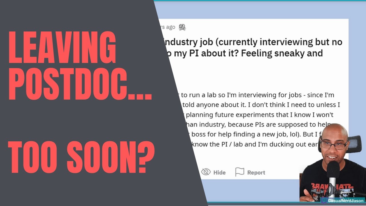 Should Postdocs Feel Okay Leaving Their Job? Advice