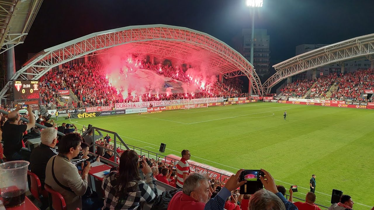 UTA Arad vs Rapid București 10.09.2021 duelul galeriilor