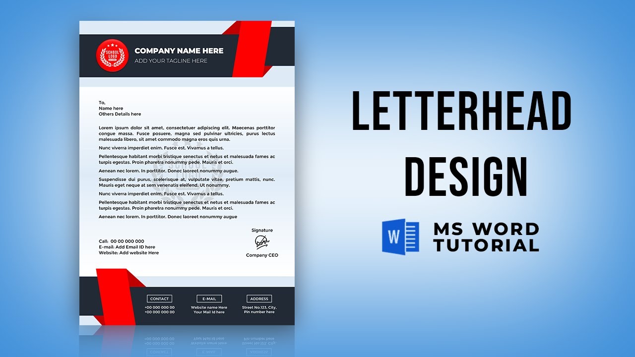 Дизайн фирменного бланка в MS Word | Формат фирменного бланка | Учебник Microsoft Word
