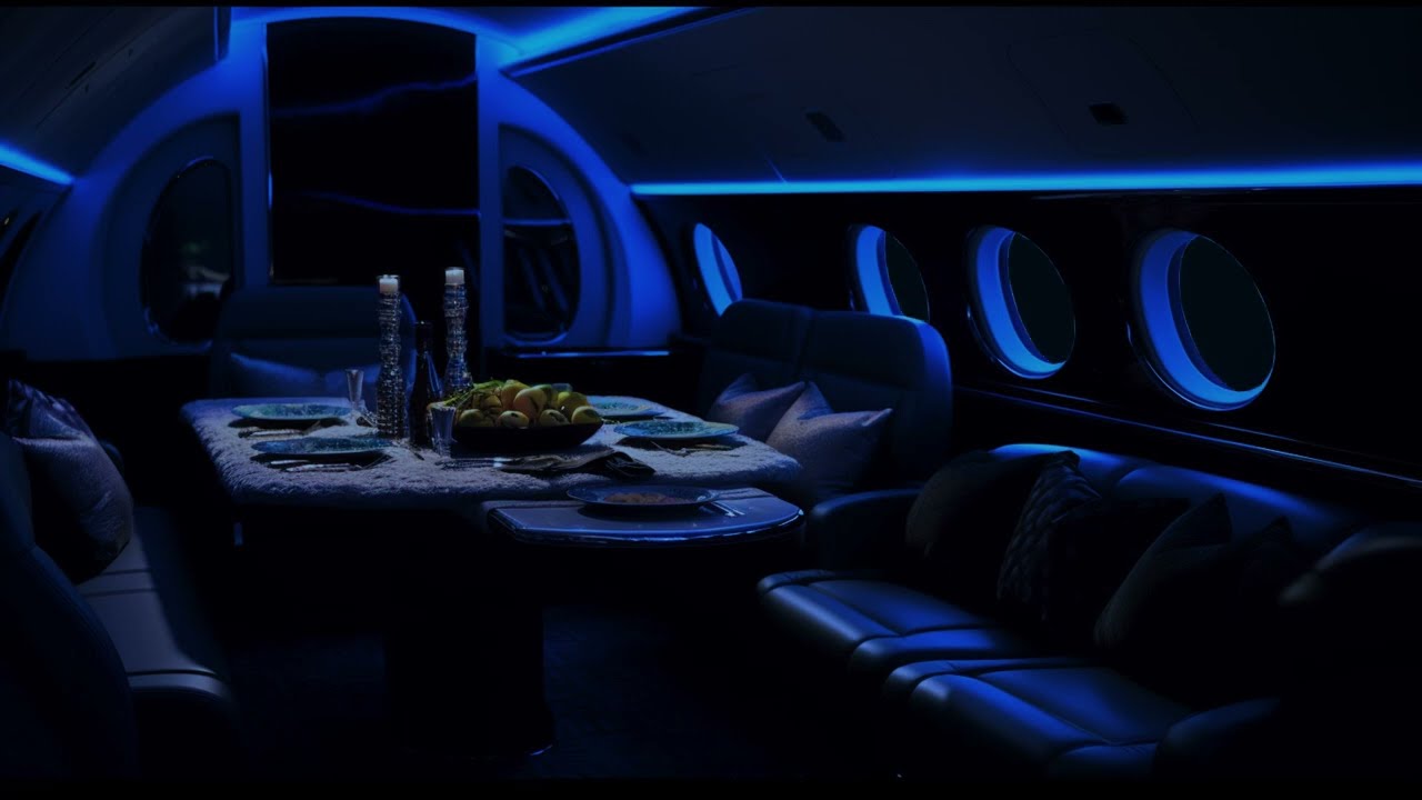 Relaxing Nighttime Flight | Airplane White Noise for Sleep | Airplane Cabin Noise Ambienc