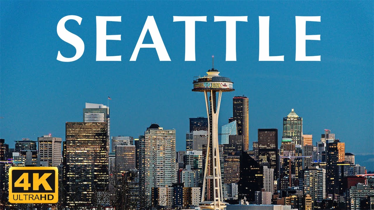 Seattle, USA 4k🇺🇸1 Hour Drone Aerial Relaxation Film ,Calming Music,Stunning and Relaxing Views