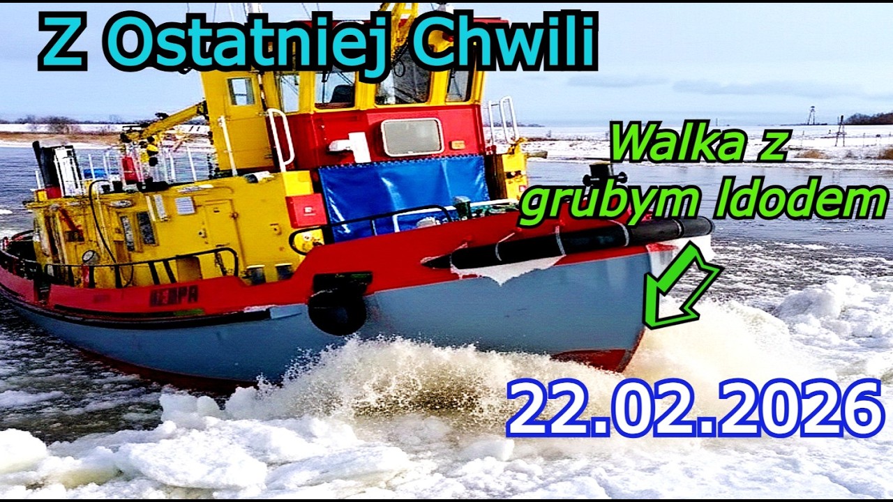 Akcja Łamanie Lodu i Likwidacja Zatoru -22.02.2026 przy Śluzie Gdańska Głowa