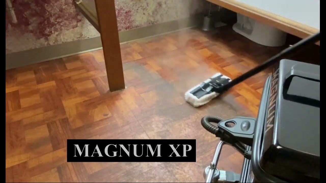 Steam Clean built up grime on floors with the Vapor Clean Magnum XP
