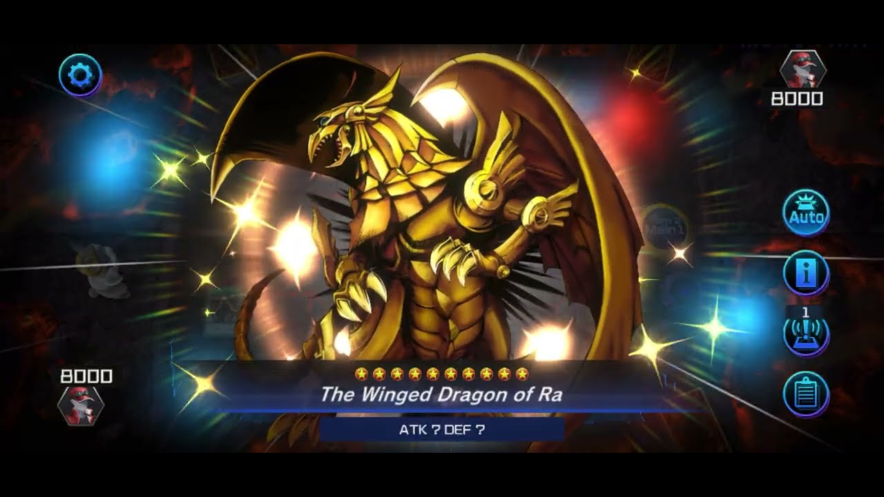 Summoning The Winged Dragon Of Ra with over 11200 Attack Points!!! 