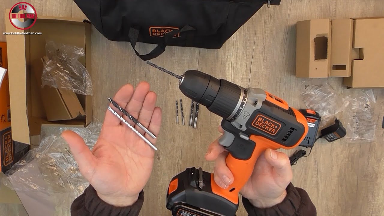 Unboxing Black + Decker BCD003BA10S Cordless Hammer Drill 18V 2x1.5Ah Li ion - Bob The Tool Man