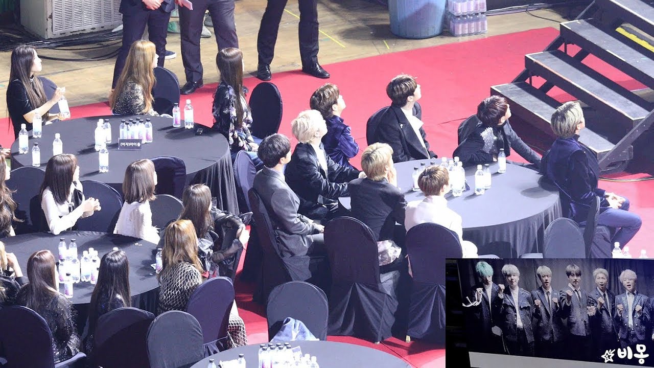 190123 IDOLS Reaction BTS VCR (방탄소년단 공헌상 VCR 아이돌 반응) 4K 직캠 by 비몽