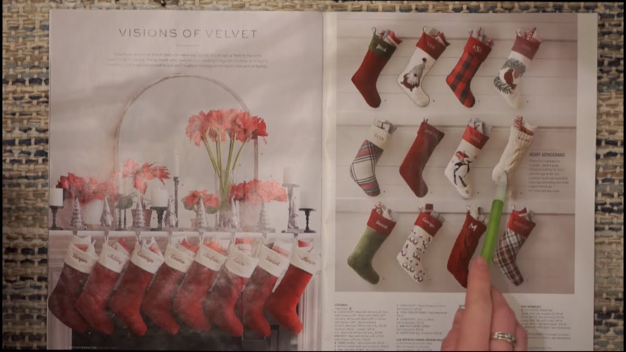 [ASMR] Flipping Through The Pottery Barn Holiday Catalogue - Whispered
