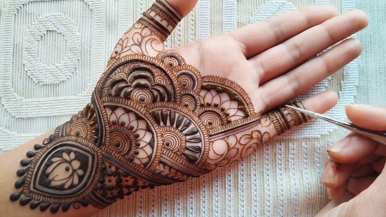 3D mehndi design | Simple mehndi design | Easy mehndi design | Mehandi design front hand | Mehandi