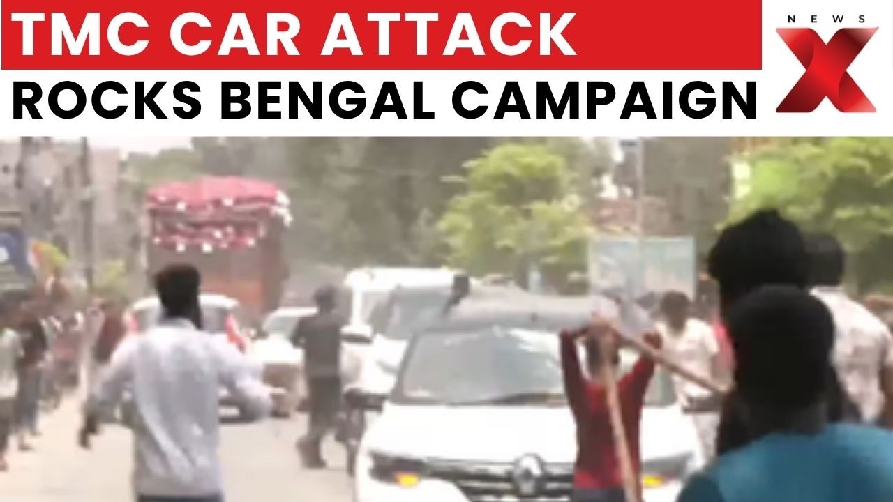 TMC Car Attack Again: TMC Candidate Alleges Car Was Attacked by BJP | West Bengal Polls | NewsX