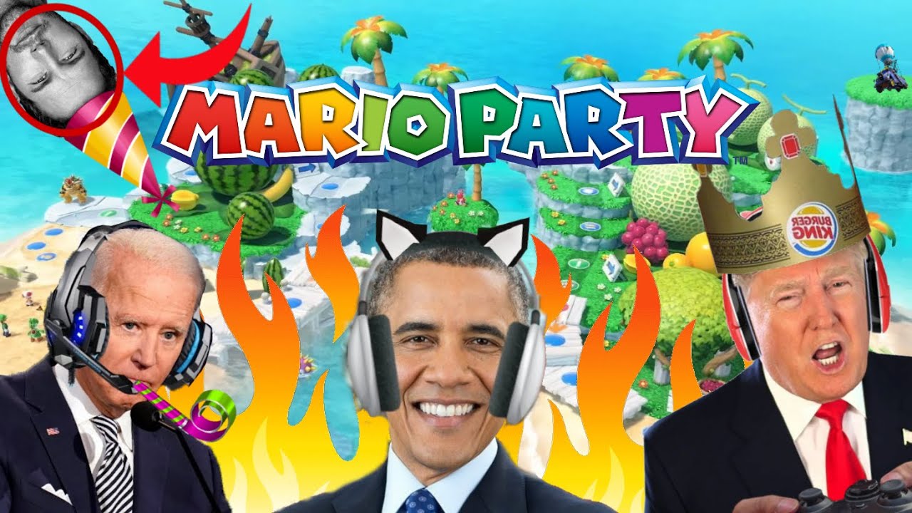 Gamer Presidents Play Mario Party (при участии Криса Пратта)