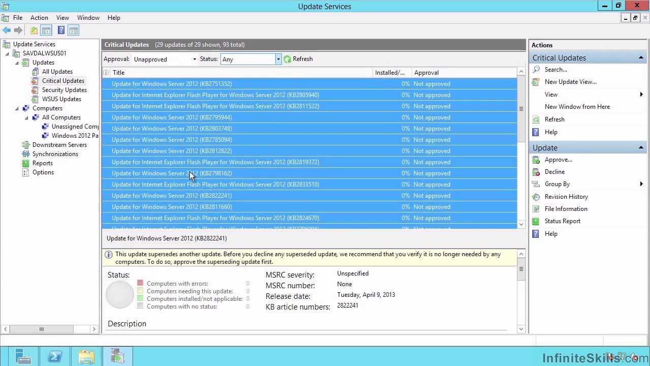 Microsoft Windows Server 70-411 Tutorial | Configuring WSUS