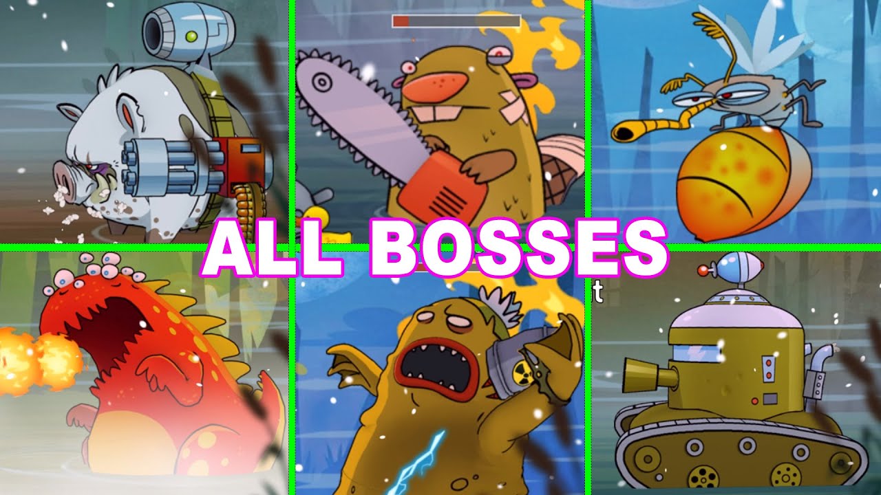 Swamp Attack All Bosses (Mosquito Queen, Swamp Monster, Demolition Crew, The Big On ..) Android/iOS.