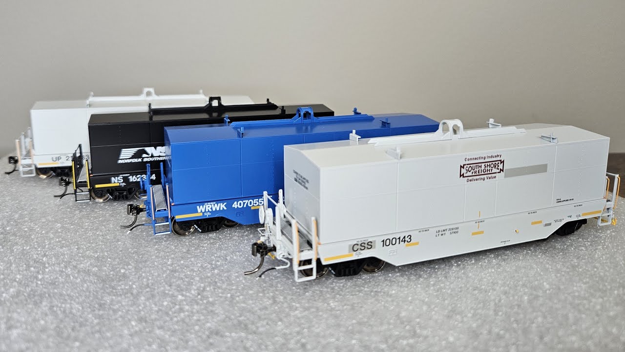 Обзор: Вагоны для перевозки поперечных рулонов Rapido Greenbrier GATX (Warwick Railway), масштабы...
