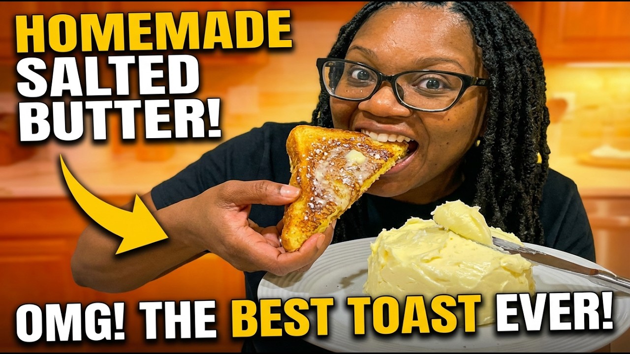 From Cream to Butter in Minutes! Easy Homemade Butter Recipe (No Special Tools!
