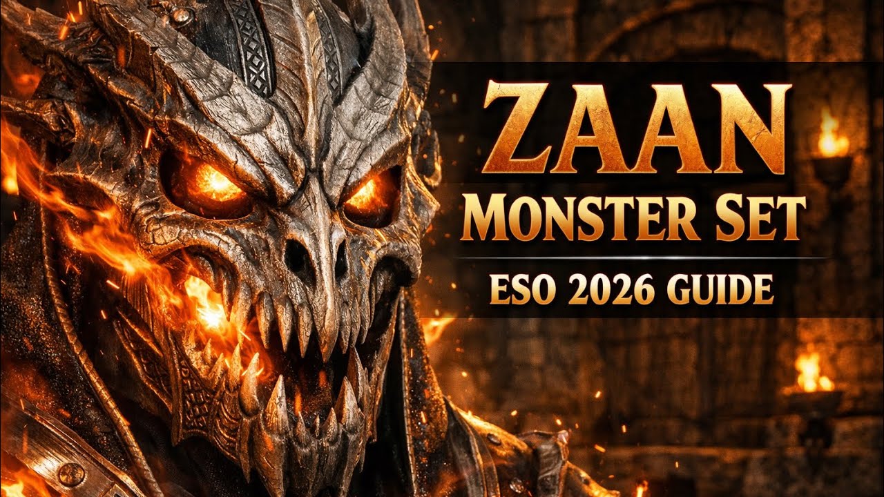 Zaan Monster Set Guide ESO 2026 - Best Light Attack DPS Helm Build Setup & How to Get