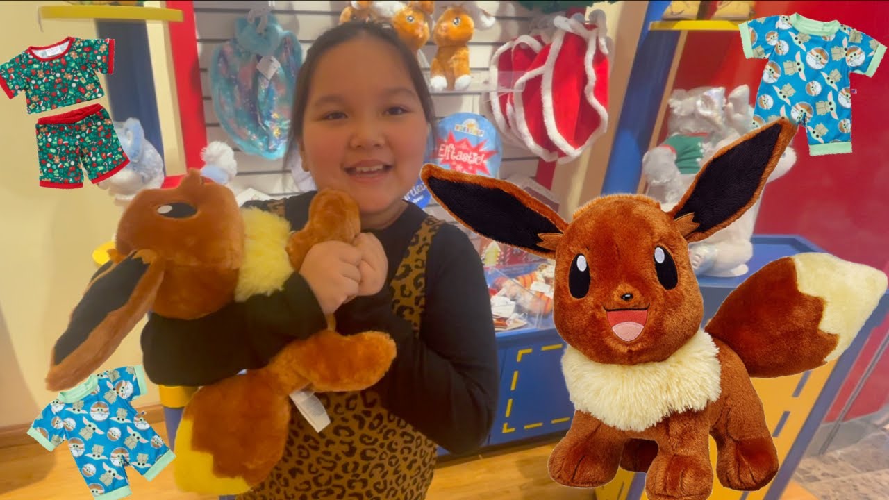 Getting  EVERYTHING Eevee Touches At BUILD A BEAR | Vlog with ALIYANA