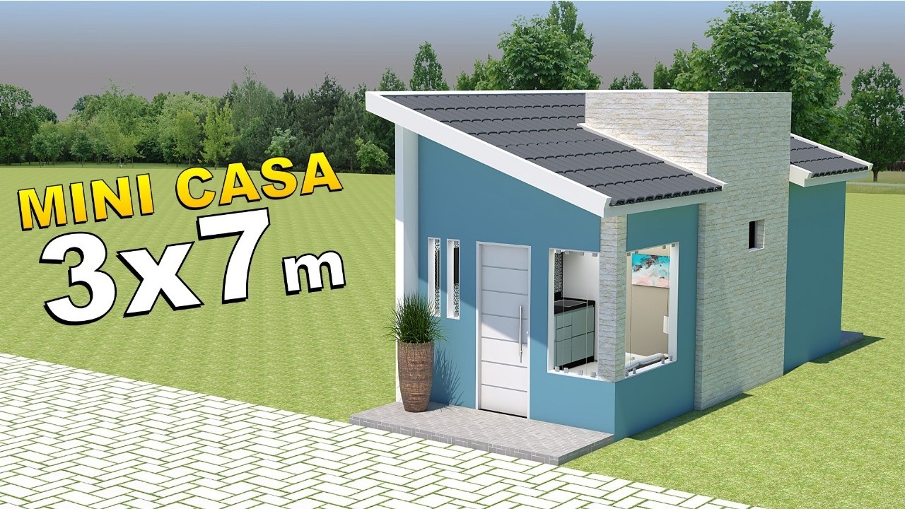 Mini casa de  3 X 7 m &ndash; 21m&sup2; - modelo bem ousado