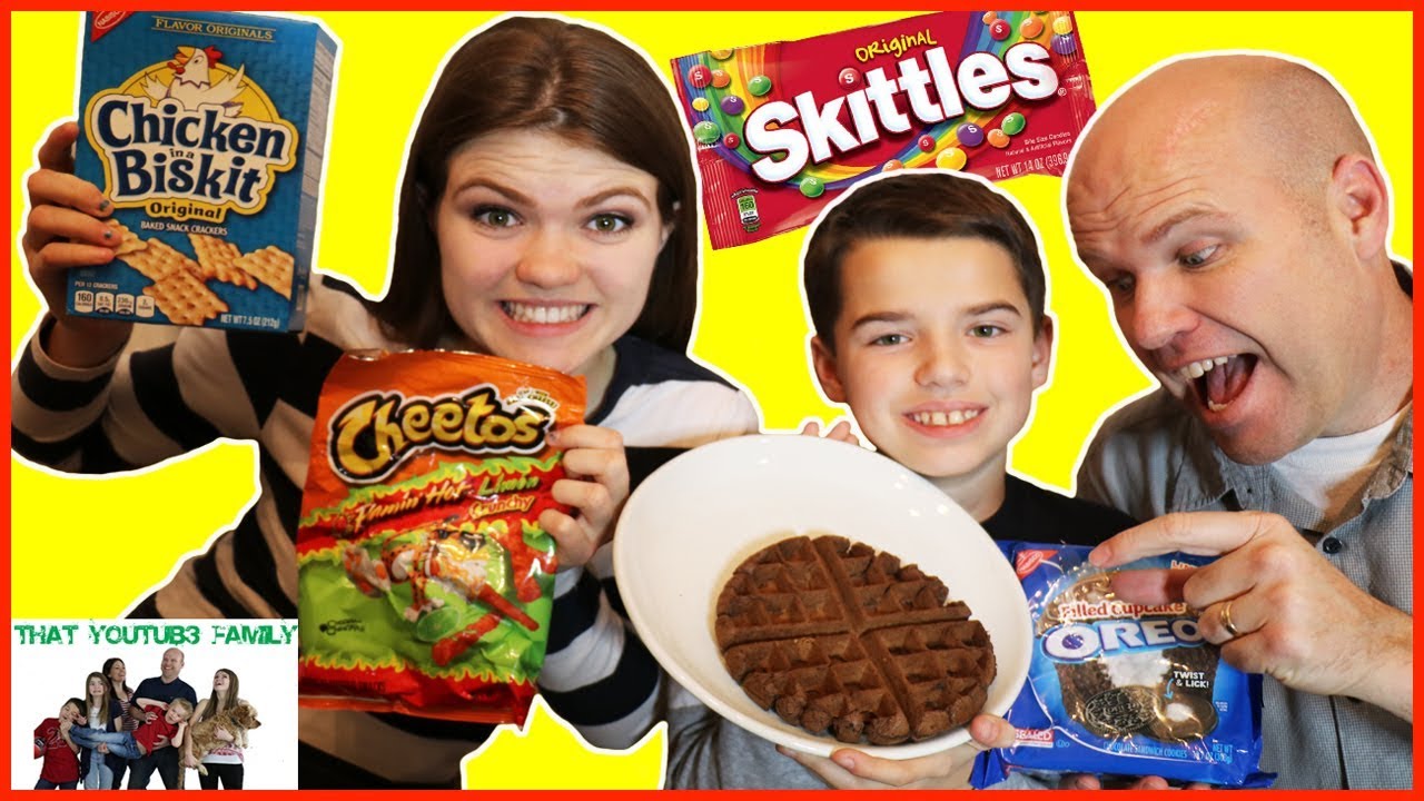 WAFFLING WEIRD FOOD COMBINATIONS - Which is Best? / That YouTub3 Family