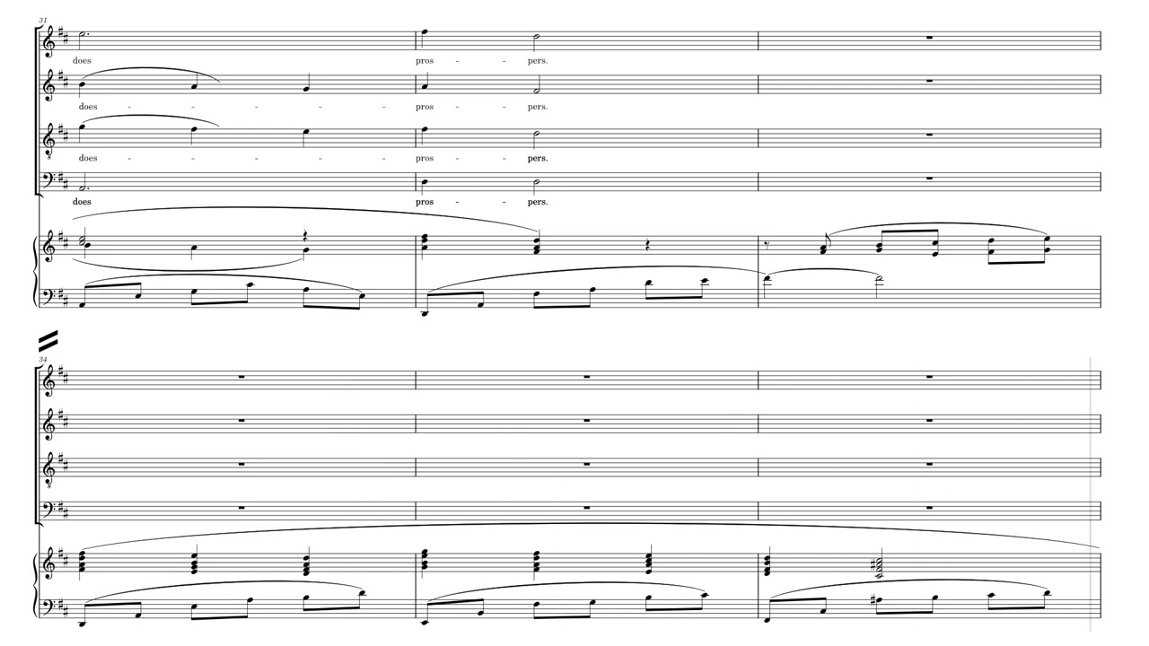 Psalm 1 choir and piano  video score