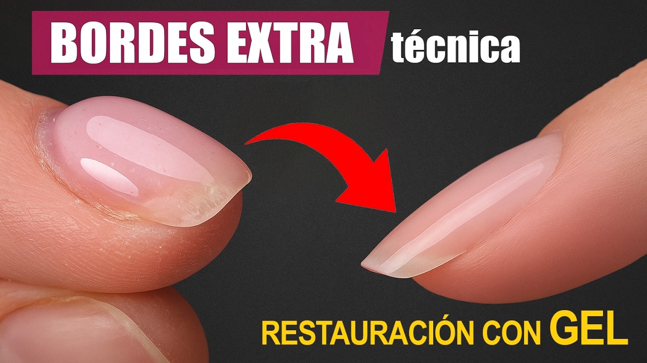 ¿Las uñas crecen hacia arriba Refuerzo EXTRA + restauración del cuadrado sin moldes