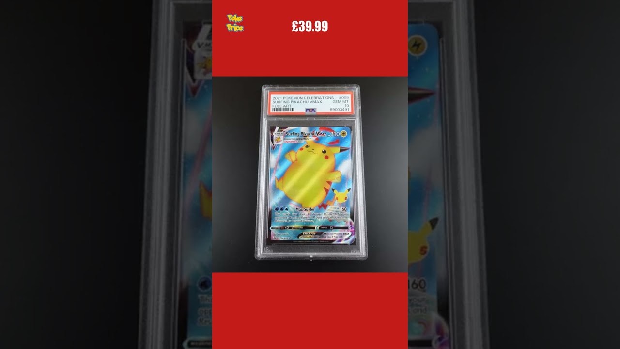 NEW LISTINGPSA 10 Surfing Pikachu Vmax 009/025 Celebrations Holo Graded Pokemon Card