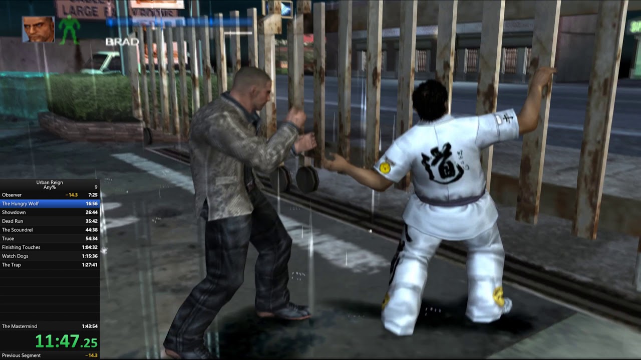 Urban Reign Speedrun World Record in 1:38:12 by Reiyo