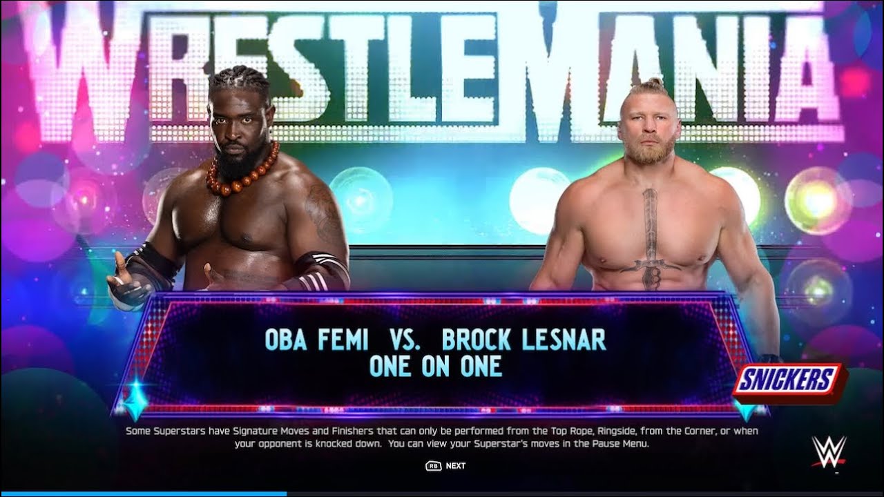 Оба Феми против Брока Леснара в WWE 2K25!!