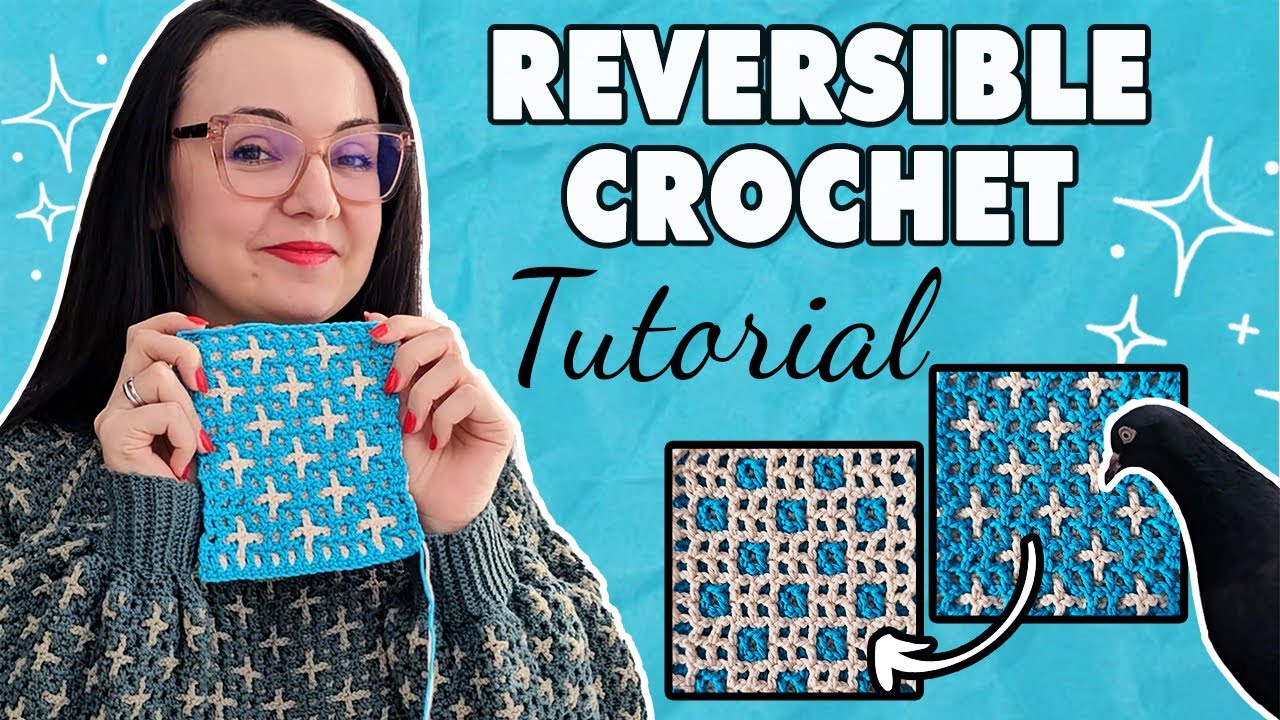 INTERLOCKING CROCHET WORKED FLAT ✨ Reversible crochet stitch tutorial | Tic Tac Toe Stitch
